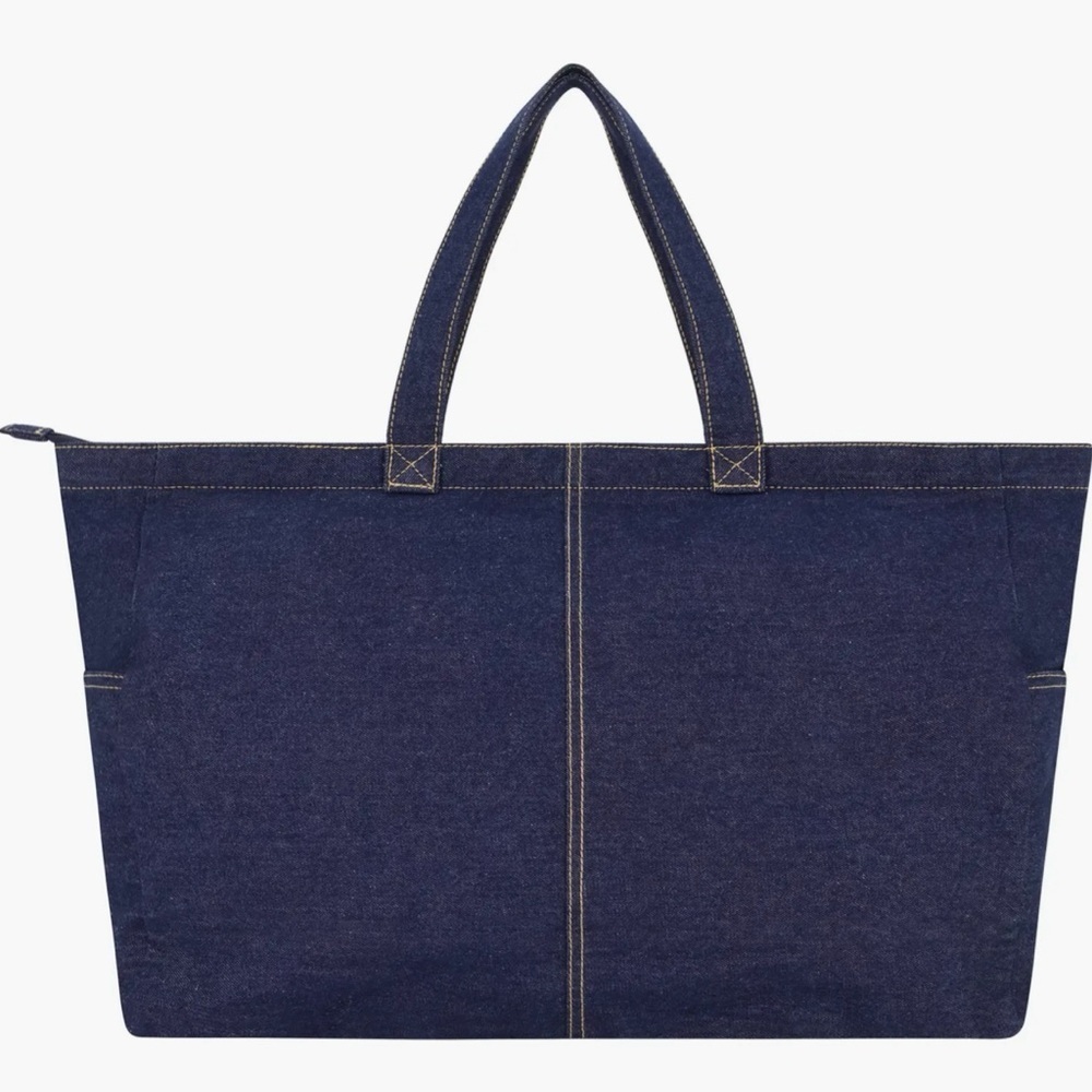 Multipocket Denim Tote Bag (C&C California) - Picture 2 of 6